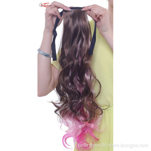Hot sell drawstring ponytail for black women piece synthetic ponytail hair extension Afro kinky curly ponytail